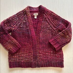 Gymboree Kids Burgundy Knit Sweater size 2T open front